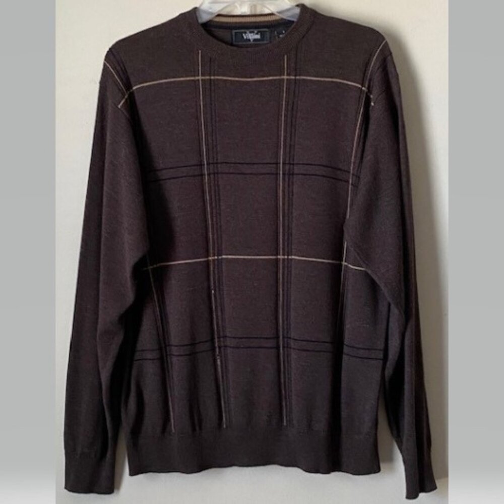 Brown and Tan (Men's) Striped Sweater